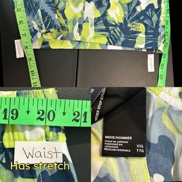 NWT! The North Face Printed Class V Pull On Shorts 7'' Mens Sz XXL Tropical Camo - Picture 5 of 9